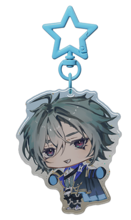 Chibi Lohen Glitter Epoxy Keychain