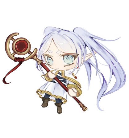 Chibi Frieren Glossy Sticker