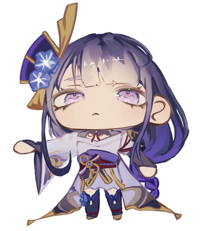 Chibi Raiden Ei Glossy Sticker